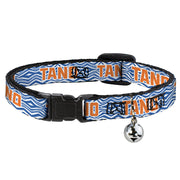 Cat Collar Breakaway - Star Wars The Clone Wars Ahsoka TANO Text Waves White Blue Orange Breakaway Cat Collars Star Wars   