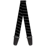 Guitar Strap - Diagonal Stripes Black Gray Guitar Straps Buckle-Down   