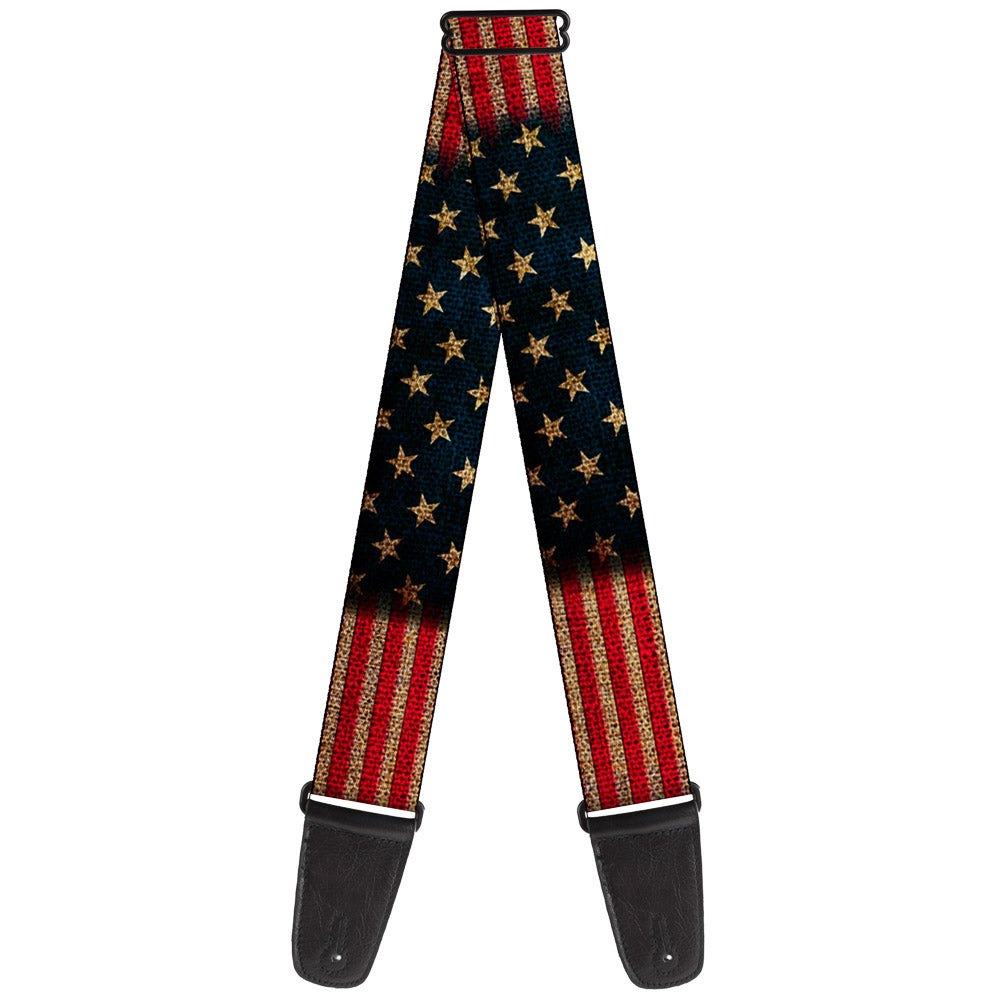 Guitar Strap - Vintage US Flag Stretch Guitar Straps Buckle-Down   