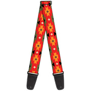 Guitar Strap - Navajo Tan Rust Olive Black Guitar Straps Buckle-Down   