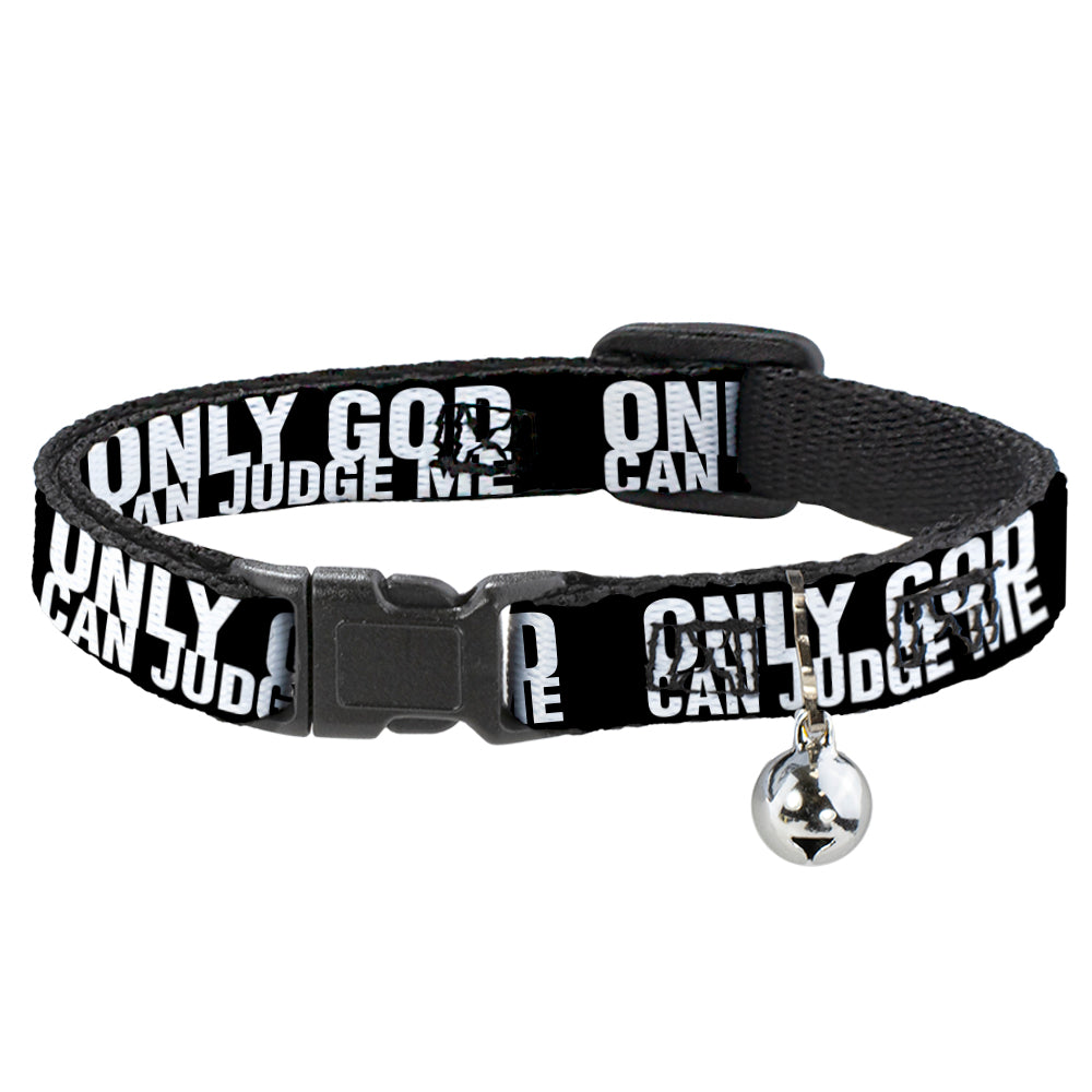 Cat Collar Breakaway - ONLY GOD CAN JUDGE ME Bold Black White Breakaway Cat Collars Buckle-Down   