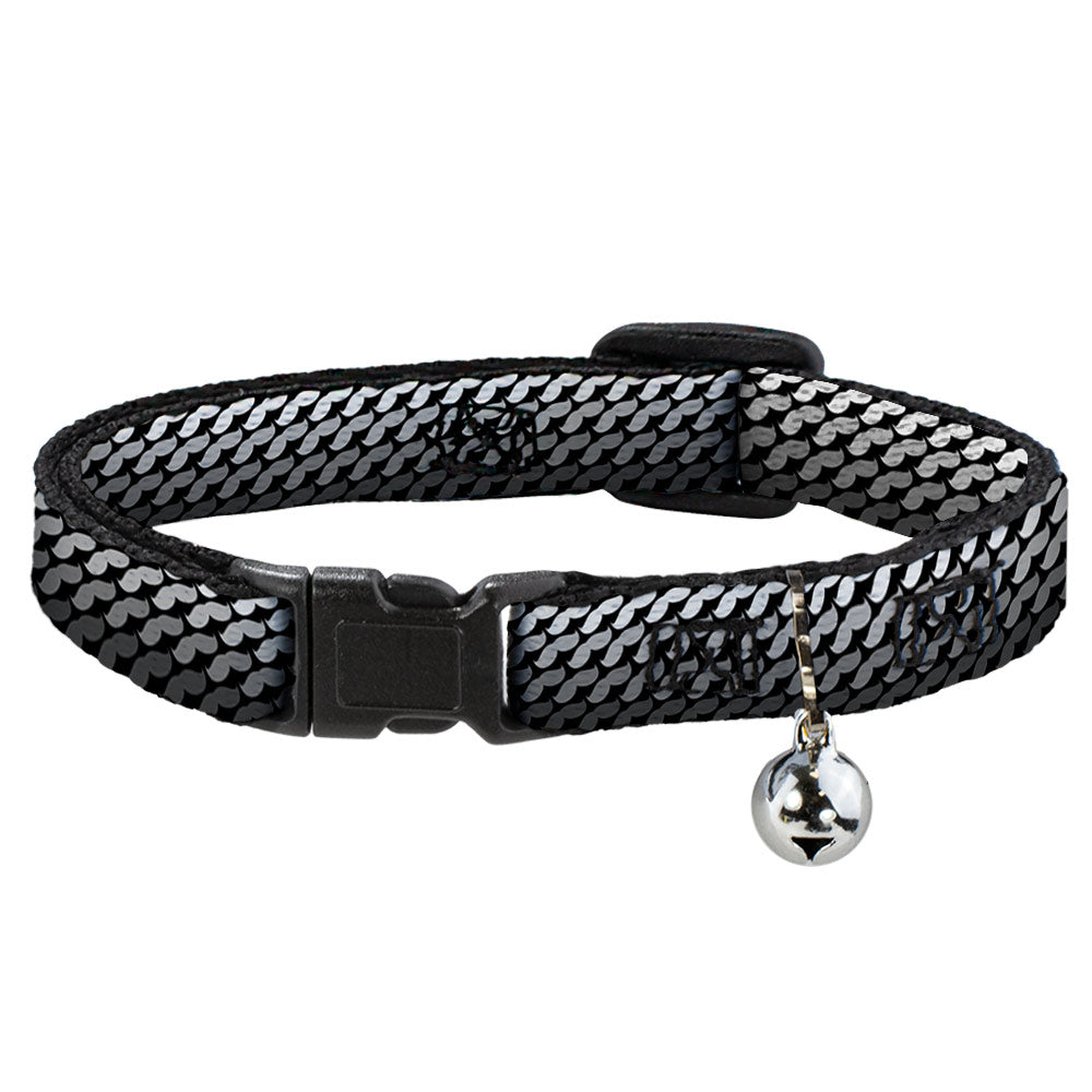 Cat Collar Breakaway - Mustache Monogram Black Grays Breakaway Cat Collars Buckle-Down   