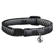 Cat Collar Breakaway - Mustache Monogram Black Grays Breakaway Cat Collars Buckle-Down   