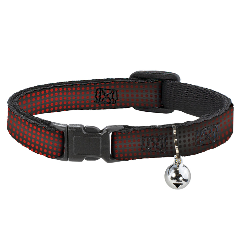 Cat Collar Breakaway - Micro Polka Dots Transitions Black Red Breakaway Cat Collars Buckle-Down   