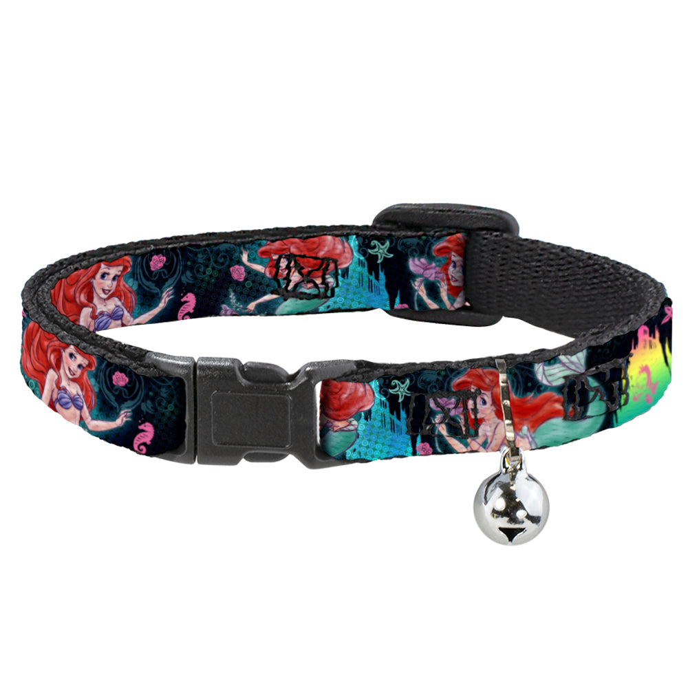 Cat Collar Breakaway - Ariel Underwater Poses Palace Silhouette Breakaway Cat Collars Disney   