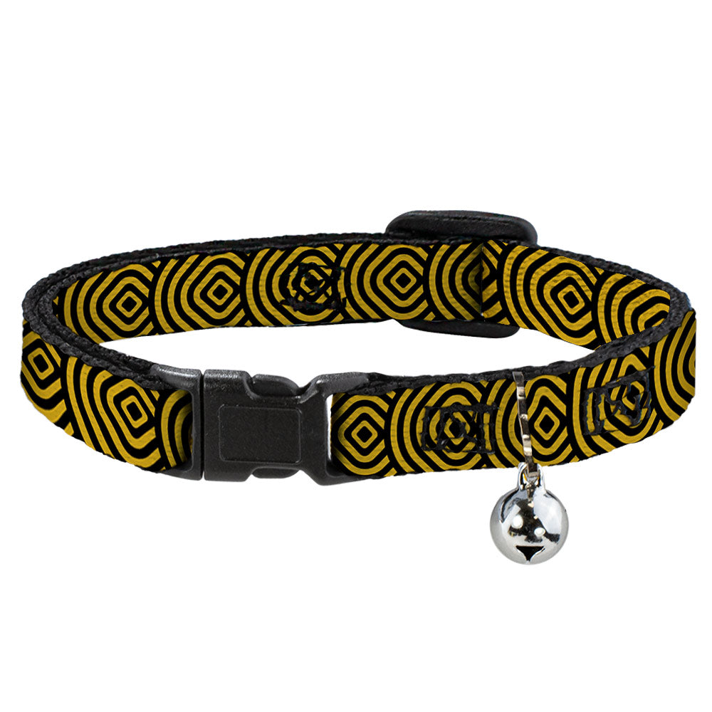 Cat Collar Breakaway - Square Target Gold Black Breakaway Cat Collars Buckle-Down   