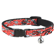 Cat Collar Breakaway - Grunge Bricks Orange Breakaway Cat Collars Buckle-Down   