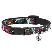 Cat Collar Breakaway - Love Kills CLOSE-UP White Breakaway Cat Collars Buckle-Down   
