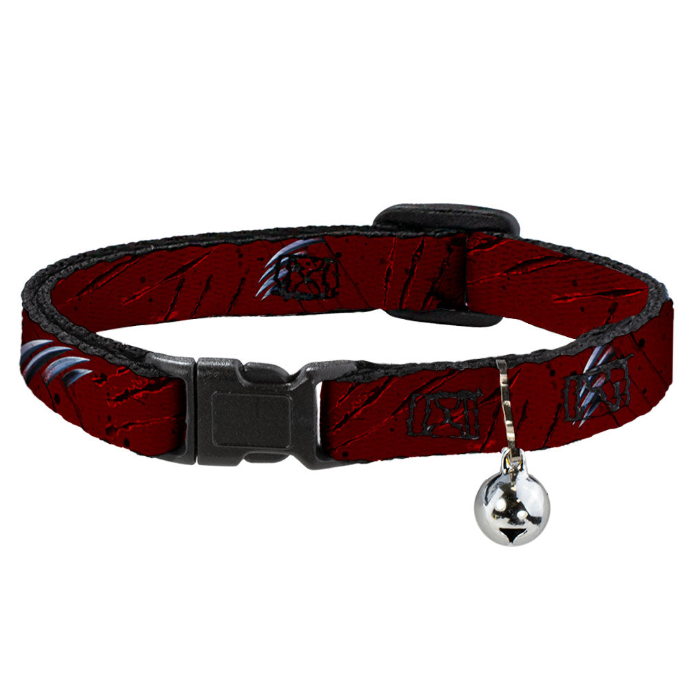 Cat Collar Breakaway - A NIGHTMARE ON ELM STREET Freddy's Hand Scratching Reds Black Gray Breakaway Cat Collars A Nightmare on Elm Street