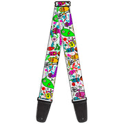 Guitar Strap - Monsters White Guitar Straps Buckle-Down   