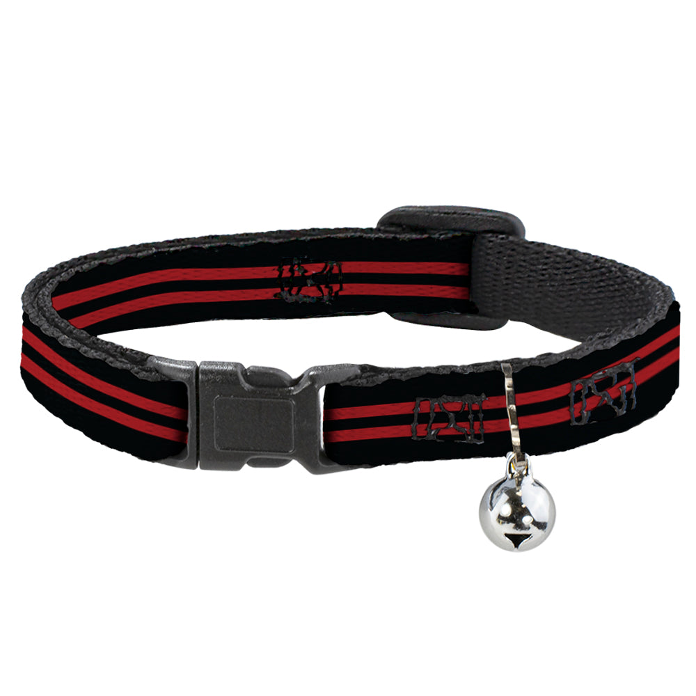 Cat Collar Breakaway - Stripe Black Red Breakaway Cat Collars Buckle-Down   