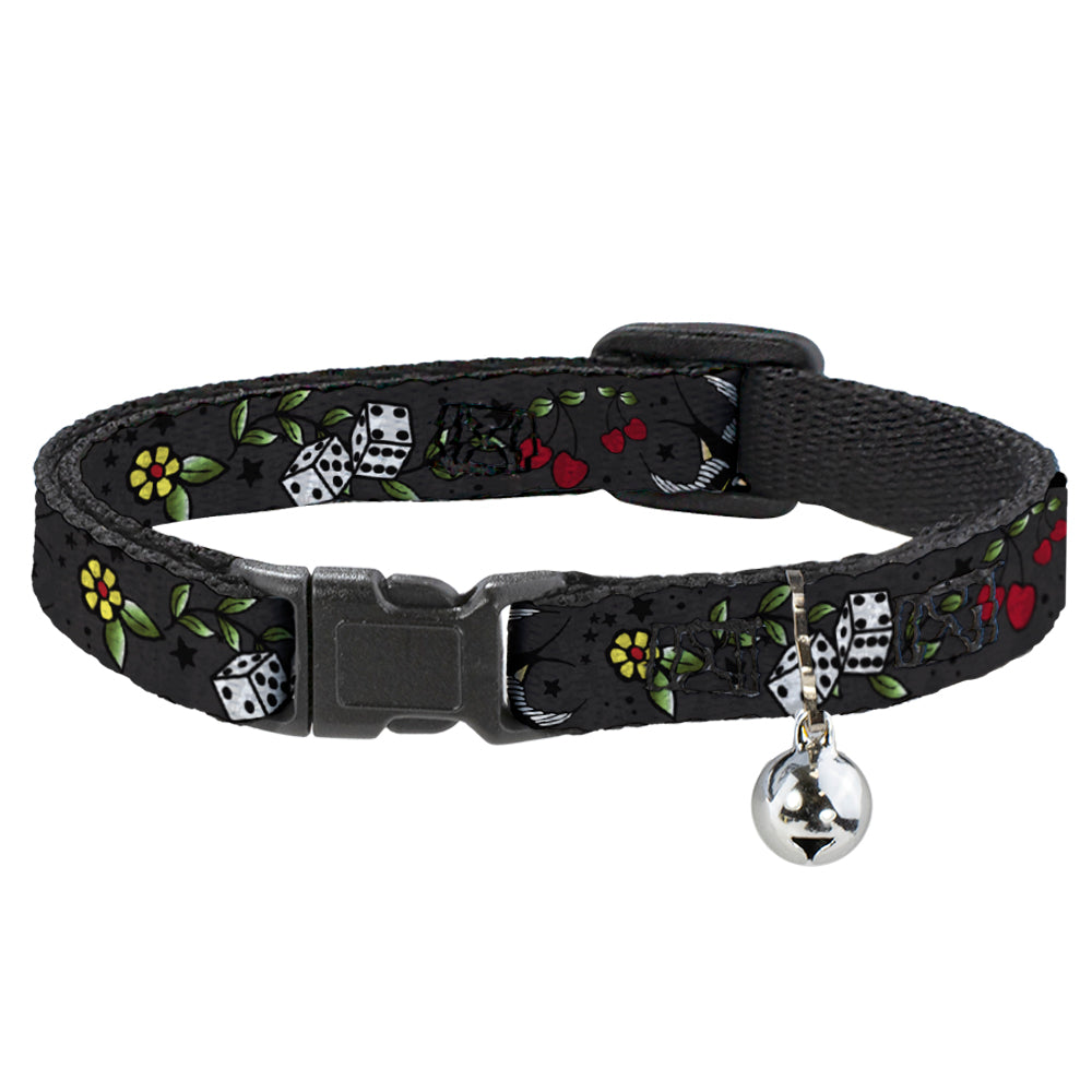Cat Collar Breakaway - Lucky CLOSE-UP Gray Breakaway Cat Collars Buckle-Down   