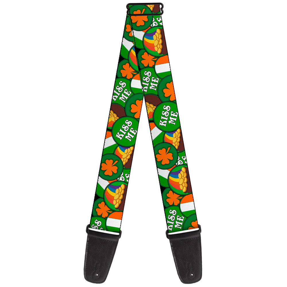 Guitar Strap - St Pat's 4-Buttons Stacked Guitar Straps Buckle-Down   