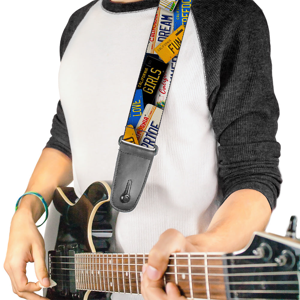 Guitar Strap - Cali License Plates Stacked Guitar Straps Buckle-Down   