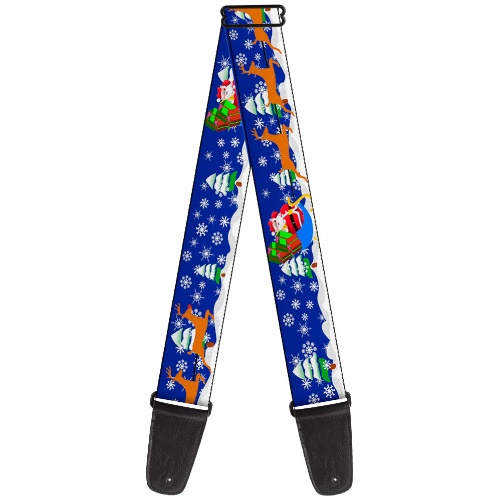 Guitar Strap - Santa & Reindeers Guitar Straps Buckle-Down   
