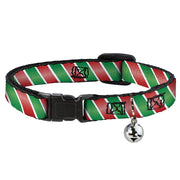 Cat Collar Breakaway - Candy Cane4 White Red Green Breakaway Cat Collars Buckle-Down   