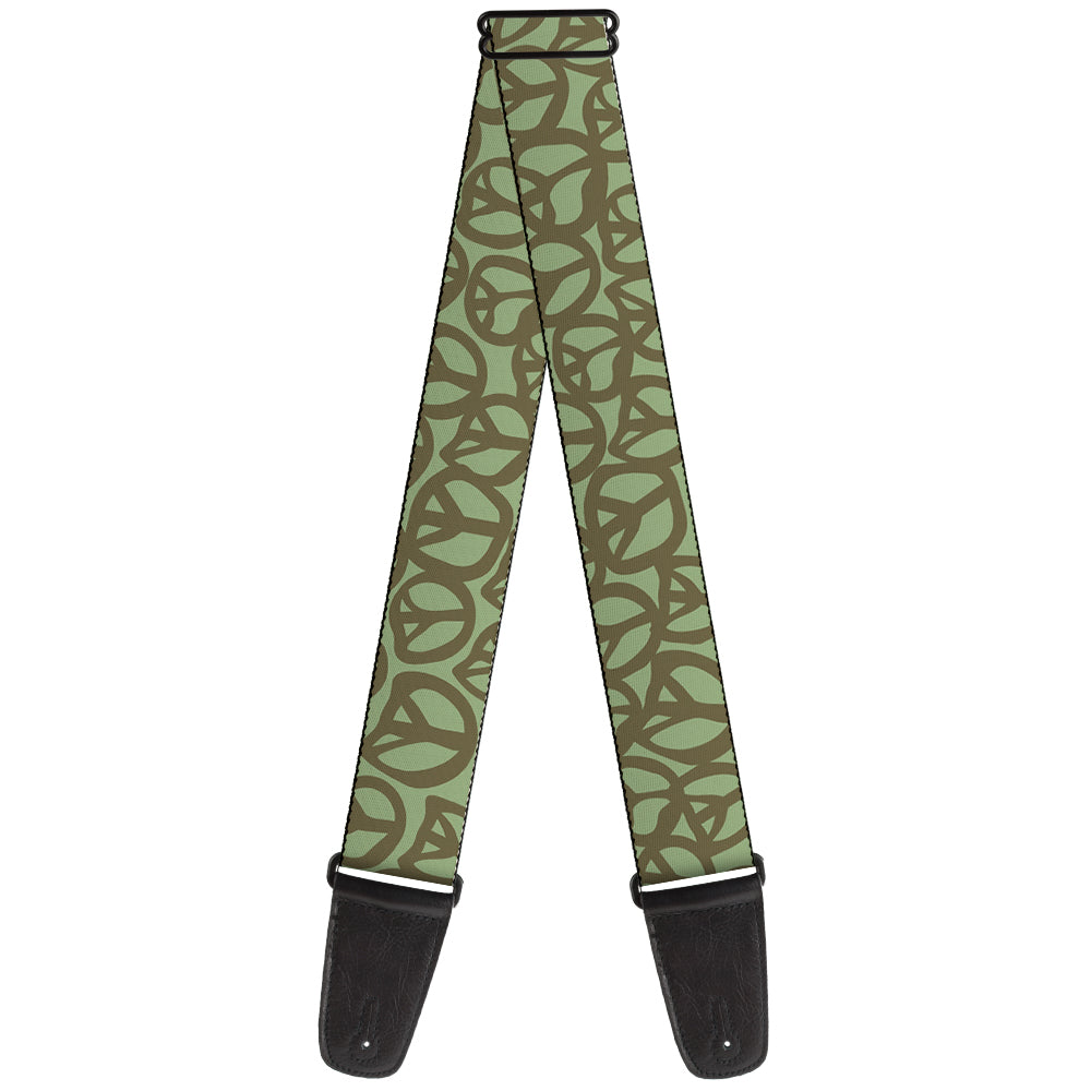 Guitar Strap - Peace Sage Olive Guitar Straps Buckle-Down   