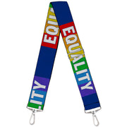Purse Strap - EQUALITY Blocks Rainbow Blue White Purse Straps Buckle-Down   