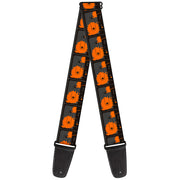 Guitar Strap - Cassette Splatter Gray Orange Guitar Straps Buckle-Down   