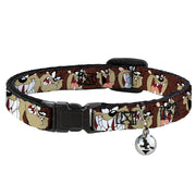 Cat Collar Breakaway - Tasmanian Devil Expressions Brown Breakaway Cat Collars Looney Tunes   