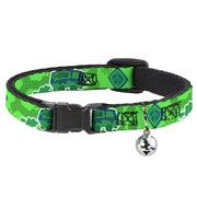 Cat Collar Breakaway - Scooby Doo Mystery Machine Dog Tag Collage Greens Blues Breakaway Cat Collars Scooby Doo   