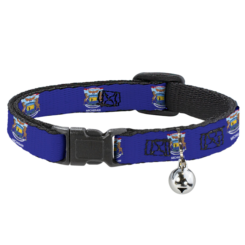 Cat Collar Breakaway - Michigan Flag Continuous Breakaway Cat Collars Buckle-Down   