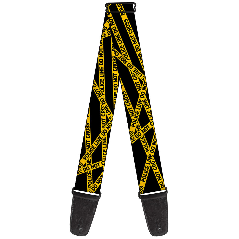 Guitar Strap - Police Line Black Yellow Guitar Straps Buckle-Down   