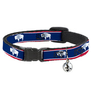Cat Collar Breakaway - Wyoming Flags Breakaway Cat Collars Buckle-Down   