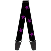 Guitar Strap - Star Black Purple Guitar Straps Buckle-Down   