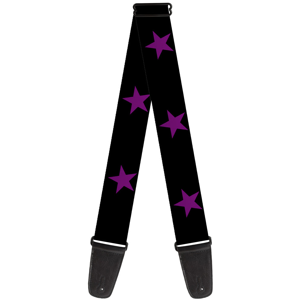 Guitar Strap - Star Black Purple Guitar Straps Buckle-Down   