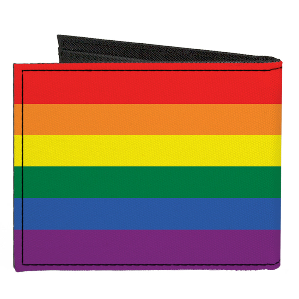 Canvas Bi-Fold Wallet - Flag Pride Rainbow Canvas Bi-Fold Wallets Buckle-Down   