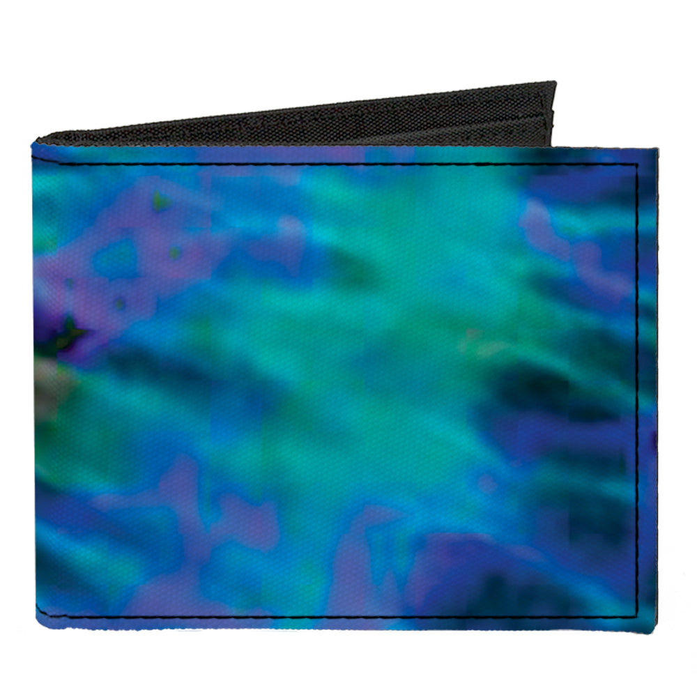 Canvas Bi-Fold Wallet - Tie Dye Green Blue Purple Canvas Bi-Fold Wallets Buckle-Down   