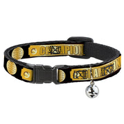 Cat Collar Breakaway - CHAMPION Belt Icons Black Golds Breakaway Cat Collars Buckle-Down   