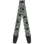 Guitar Strap - Americana Federal Reserve Seal Weathered Gray Black Guitar Straps Buckle-Down   