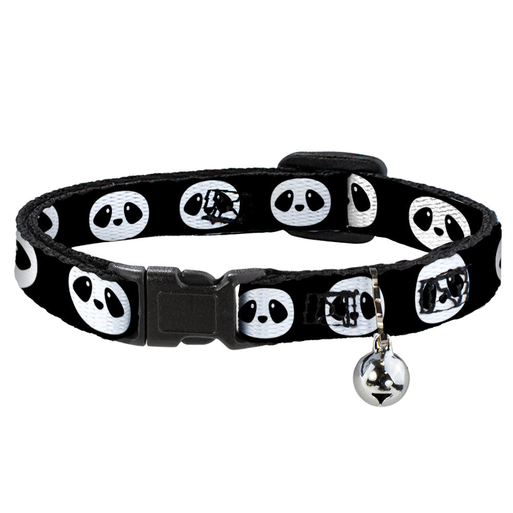 Cat Collar Breakaway - Panda Face Black White Breakaway Cat Collars Buckle-Down   
