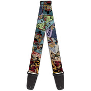 Guitar Strap - 8-DC Bombshell Comic Book Covers Stacked Guitar Straps DC Comics   