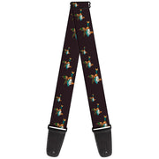 Guitar Strap - Flying Mallards Burgundy Guitar Straps Buckle-Down   
