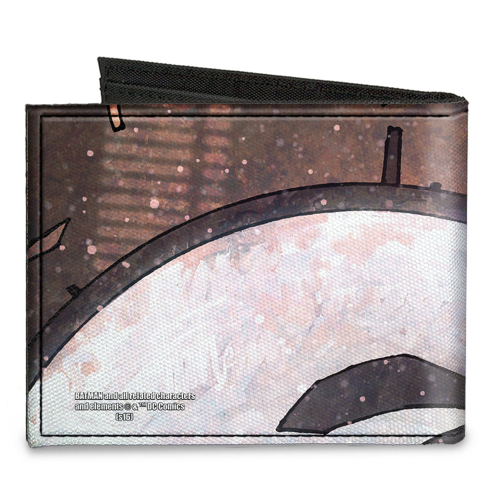 Canvas Bi-Fold Wallet - Commissioner James Gordon CLOSE-UP Lights Pose Grays Canvas Bi-Fold Wallets DC Comics   