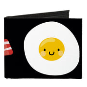 Canvas Bi-Fold Wallet - Bacon & Eggs Black Canvas Bi-Fold Wallets Buckle-Down   