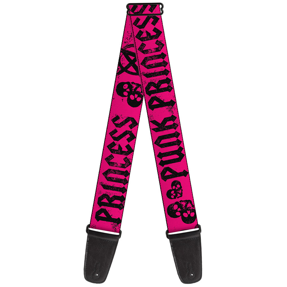 Guitar Strap - Punk Princess Fuchsia Black Guitar Straps Buckle-Down   