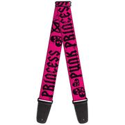 Guitar Strap - Punk Princess Fuchsia Black Guitar Straps Buckle-Down   