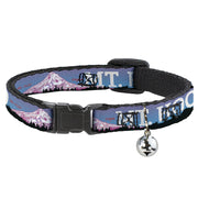 Cat Collar Breakaway - Orgeon MT. HOOD Scenery Blues Purples Black White Breakaway Cat Collars Buckle-Down   