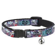 Cat Collar Breakaway - Nightmare Before Christmas Lock Shock & Barrel Group Pose Masks Purples Breakaway Cat Collars Disney   