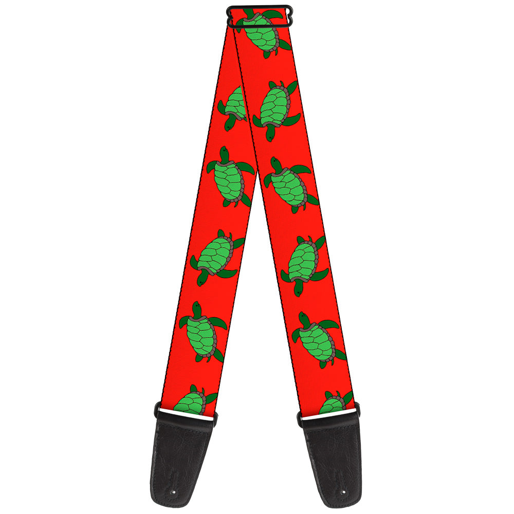 Guitar Strap - Sea Turtles Red Green Guitar Straps Buckle-Down   