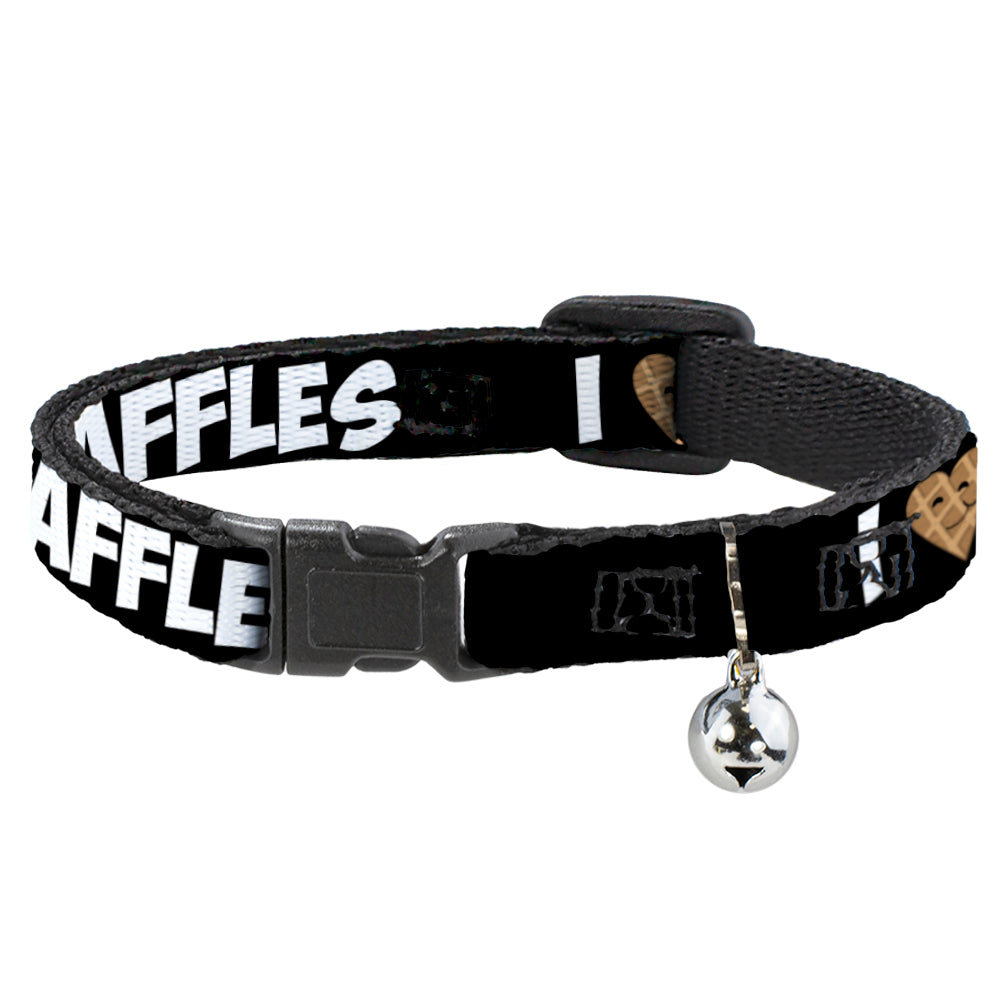 Cat Collar Breakaway - I "Heart" WAFFLES Text Breakaway Cat Collars Buckle-Down   