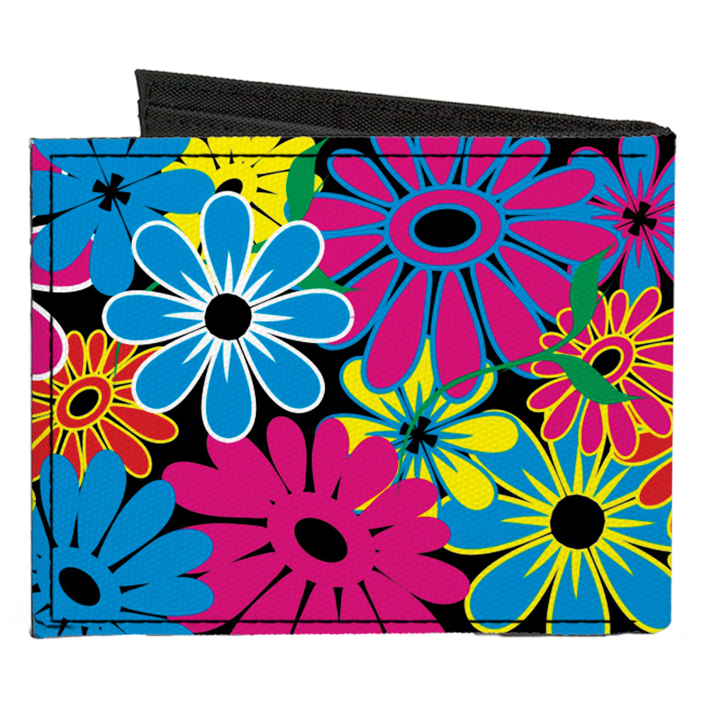 Canvas Bi-Fold Wallet - Americana Federal Reserve Seal Weathered Gray Black Canvas Bi-Fold Wallets Buckle-Down   