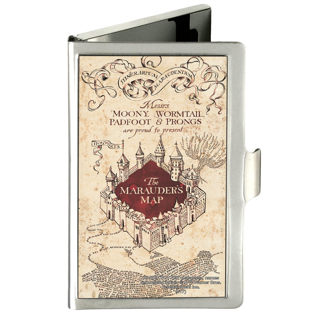 Business Card Holder - SMALL - Hogwarts School THE MARAUDER'S MAP FCG Tan Reds Business Card Holders Harry Potter Default Title