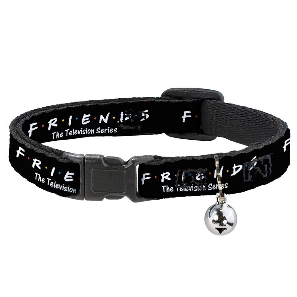 Cat Collar Breakaway - FRIENDS-THE TELEVISION SERIES Logo Black White Multi Color Breakaway Cat Collars Friends   