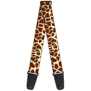 Guitar Strap - Giraffe Spots2 Cream Brown Guitar Straps Buckle-Down   