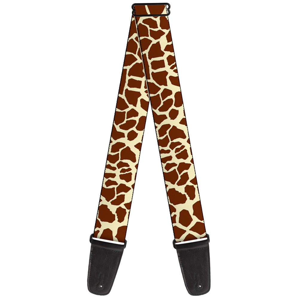 Guitar Strap - Giraffe Spots2 Cream Brown Guitar Straps Buckle-Down   